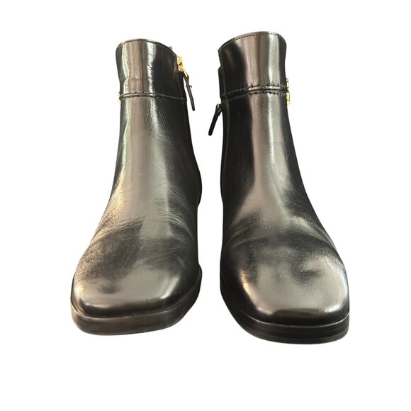 Tory Burch Everly Flat Boot Perfect Black Women's Ankle Logo, Size 7 WORN ONCE - Picture 4 of 11